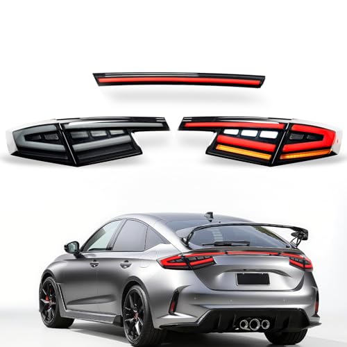 Archaic Tail Lights for 2022-2025 Civic Hatchback Type-R FL1 FL2 FL4 FL5,Taillights Assembly for 11th Gen Civic w/Animation DRL/Sequential Turn Signal,Pair - Image 1