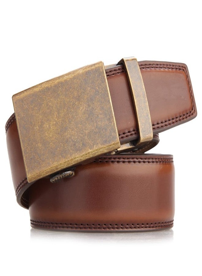 Nelbons Men's Belt, Slide Ratchet Belt for Men with Leather 1 3/8“ width 35mm,Trim to Fit - Image 2
