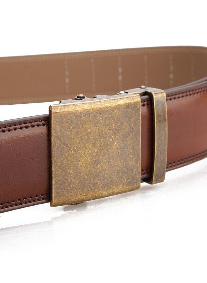 Nelbons Men's Belt, Slide Ratchet Belt for Men with Leather 1 3/8“ width 35mm,Trim to Fit - Image 3