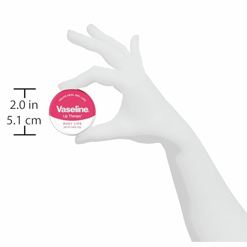 Vaseline Lip Therapy Rosy Lips Tin 3-Pack – Tinted Lip Balm for Soft, Smooth, Glossy Lips, 0.6 Oz Ea - Image 3