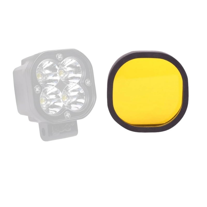 0TO6 H-JG 4X4 MINI LED Square Auxiliary Lamp Light Filter Fog Lamp Yellow Cover With Acyrlic Yellow Lens (Set of 2) - Image 2