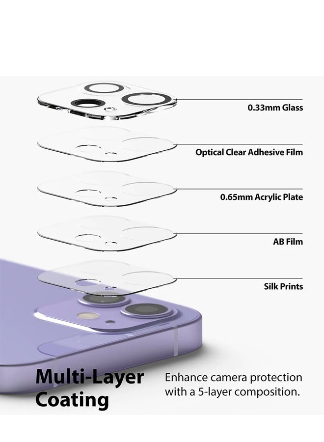 Miqia iPhone 12 pro Tempered Glass Camera Lens Protector Ultra HD transparent 9H Hardness Anti-Scratch Case Friendly Easy to Install No Affect on Night full coverage protection - Image 2