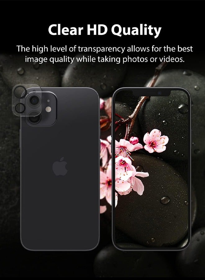 Miqia iPhone 12 pro Tempered Glass Camera Lens Protector Ultra HD transparent 9H Hardness Anti-Scratch Case Friendly Easy to Install No Affect on Night full coverage protection - Image 4
