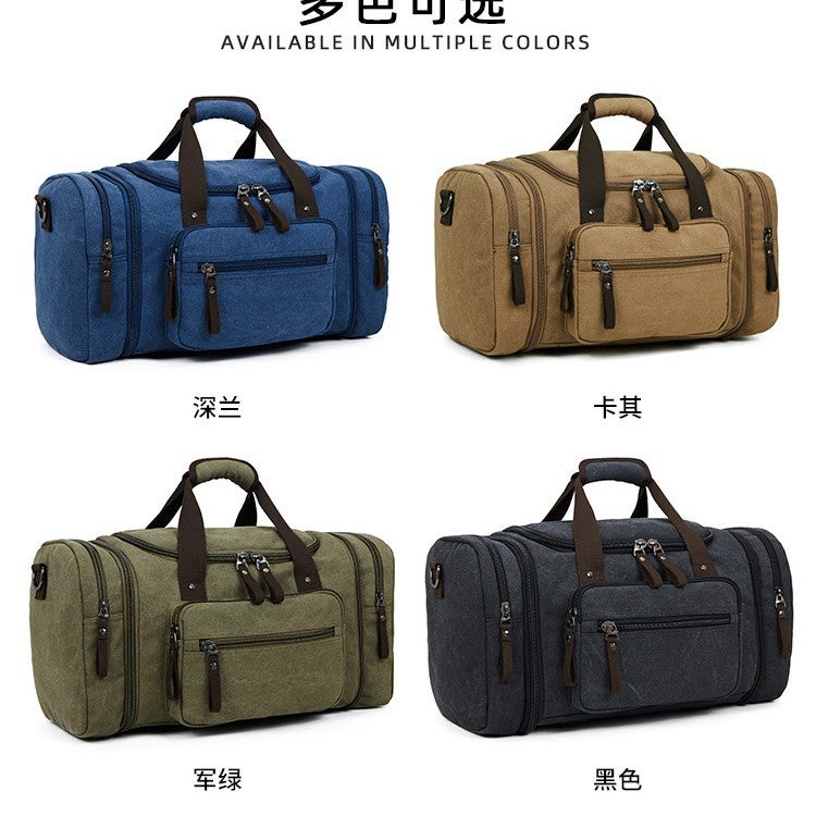 Travel Luggage Bag, Lightweight Backpack, Large Capacity Business Trip Suitcase Storage Bag, Men'S Fitness Crossbody Canvas - Image 4
