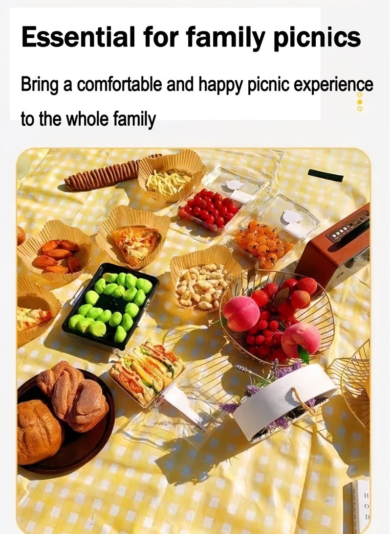 Eilimi Outdoor outing foldable picnic blanket waterproof beach mat waterproof portable picnic mat spring outing camping family outdoor park garden - Image 3