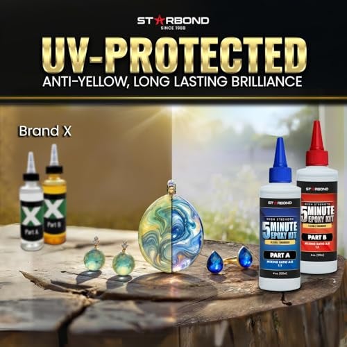 Starbond 8 oz. XL Starbond 5 Minute Epoxy — Enhanced Strength (2,600 lb Shear Strength), UV-Resistant, Easy to Use, Fast Setting Glue — Compatible with Metal, Plastic, Wood, Ceramics, Glass and More - Image 3