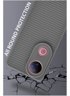 NAFCO Self Designed Grippy Silicone Back Cover With Corner Protection Compatible For Vivo V50 - Grey  - Image 4
