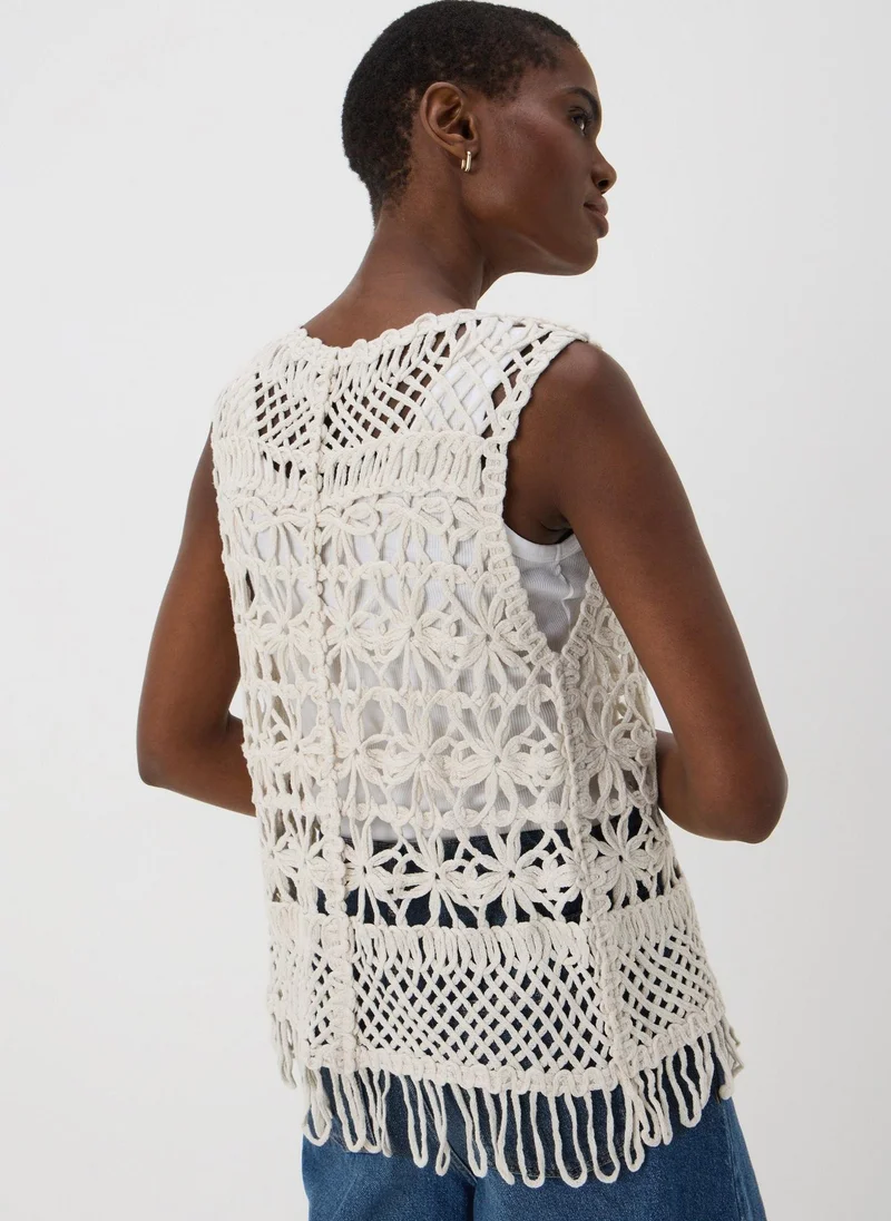 Matalan Cream Fringe Waistcoat