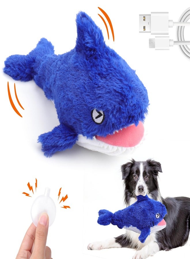 Mity rain 2 in 1 Interactive Dog Toys, Shark Dog Toy to Keep Them Busy, Plush Squeaky Dog Toy, Rechargeable Wiggly Fish for Small Medium Large Dogs, Moving Dog Toys for Indoor&Outdoor - Image 1