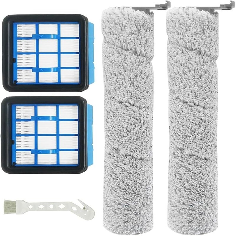 CrossWave OmniForce 3882 Wet Dry Vacuum Roller Brush Filter Replacement Kit 2 Brushes 2 Filters Washable Reusable - Image 3