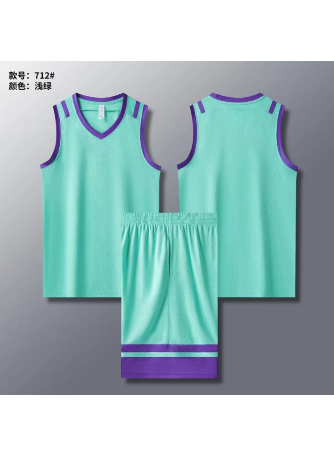 Basketball Uniform Suit Men's Jersey Team Uniform Middle School Student Compeion Training Uniform Children's Quick-drying Vest Ball Uniform Printing