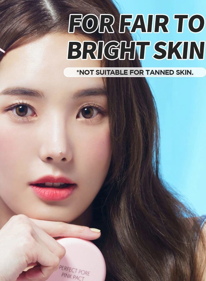 THESAEM Saemmul Perfect Pore Pink Pact - Makeup Finishing Pressed Powder for Sebum Control and Pore Minimization, Soothes Sensitive Skin with Calamine, Setting Powder, Clumps Free 12g - Image 2