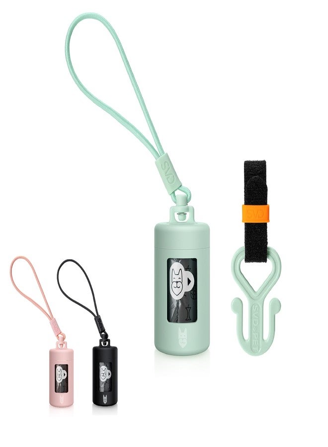SVD.PET Retractable Dog Waste Bag Dispenser and Bag Holder Kit, Dog Poop Bag Dispenser, Retractable Waste Bag Dispenser, Lightweight Poop Bag Holder, Stretchy Strap Fits Any Dog Leash (Green) - Image 1