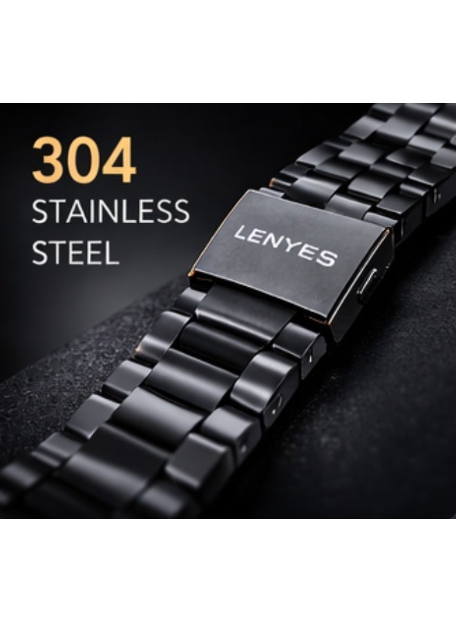 لينيس ساعة ذكية رياضية Lenyes LW-253 بشاشة HD مقاس 1.39 بوصة مقاومة للماء IP68 مع تتبع اللياقة ومراقبة الصحة وعداد الخطوات وسوار ستانلس ستيل - Image 4
