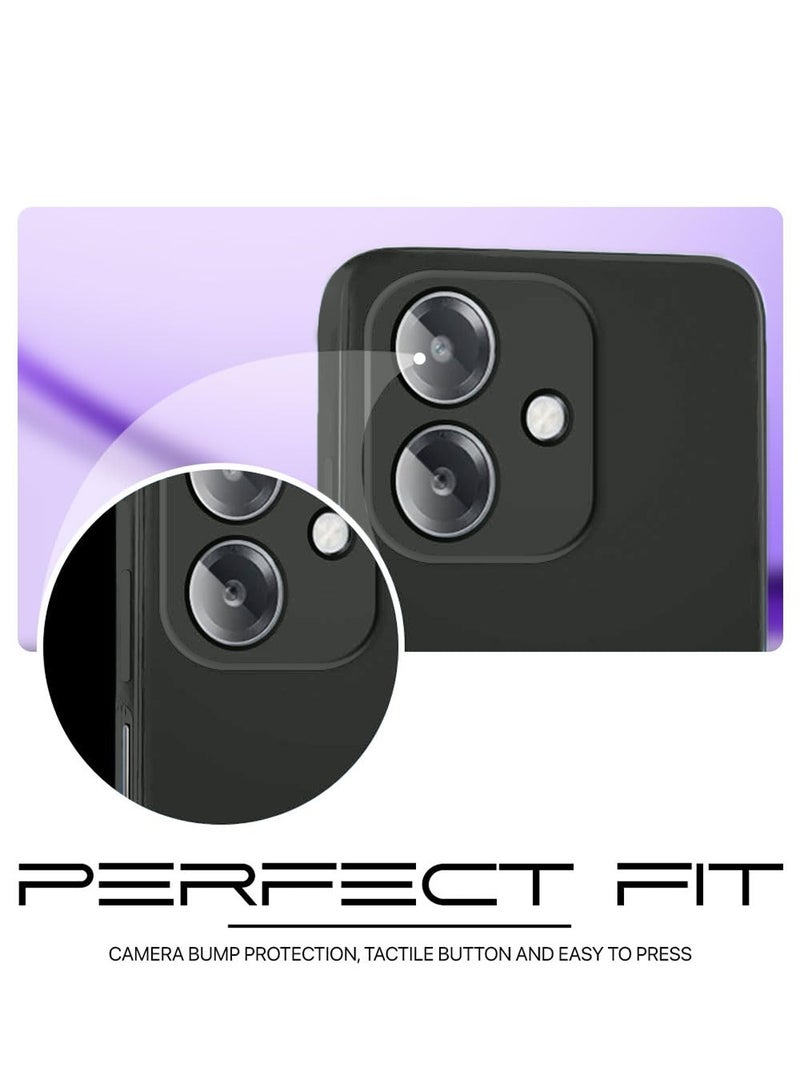 دبليو تيك غطاء حماية من السيليكون السائل الفاخر لهاتف اوبو A3x 5G 2024 - أسود - Image 3