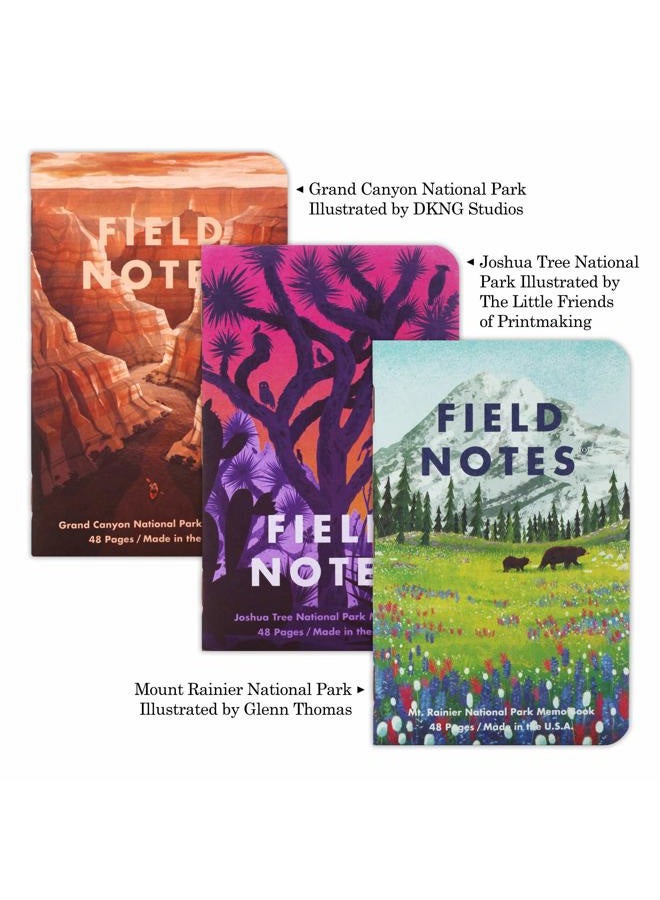 Field Notes : National Parks Series (Series B - Grand Canyon, Joshua Tree, Mount Rainier) - Graph Paper Memo Book 3-Pack - 3.5 x 5.5 Inch - Image 5