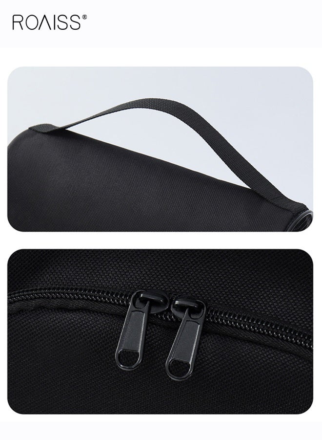roaiss Extra-Large Dustproof Travel Shoe Bag with Sturdy Zipper Closure for Men and Women Portable Packaging Bag That Can Be Carried by Hand or Hung up Multi-functional Outdoor Storage Bag Black - Image 5