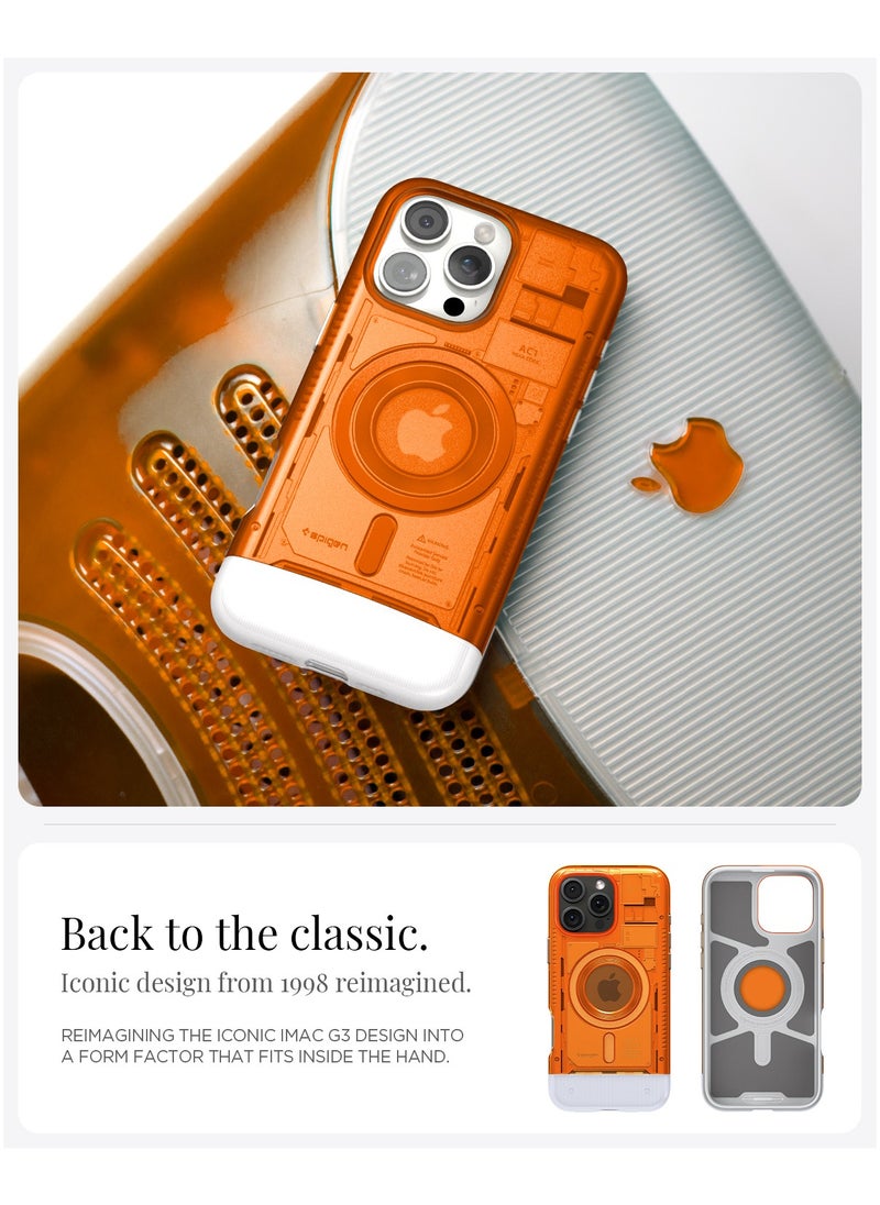 Spigen Classic C1 MagFit for iPhone 16 PRO Case Cover with MagSafe & Extreme Protection Tech - Tangerine  - Image 4