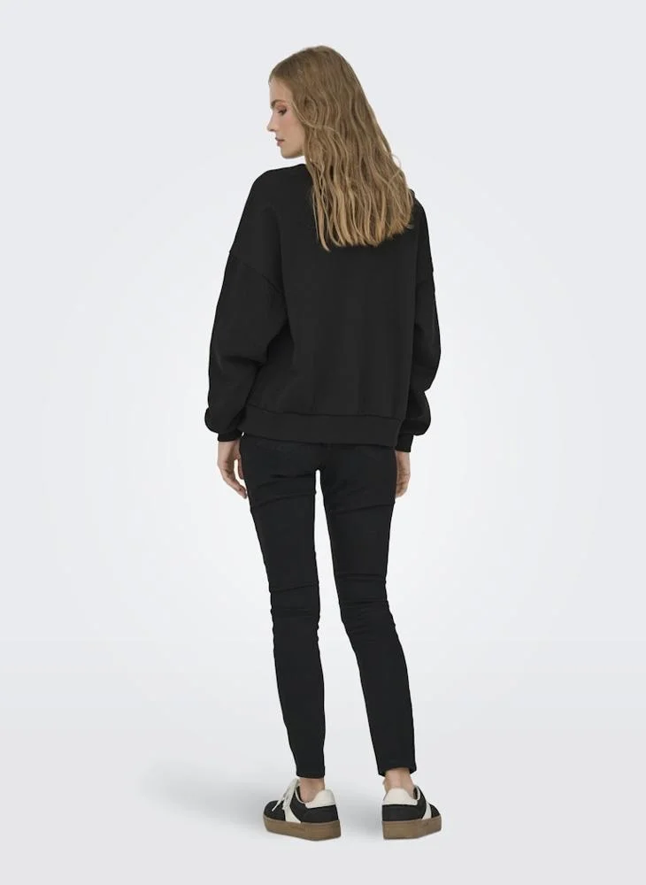 ONLY Onlmacy Long Sleeve Crew Neck Sweatshirt