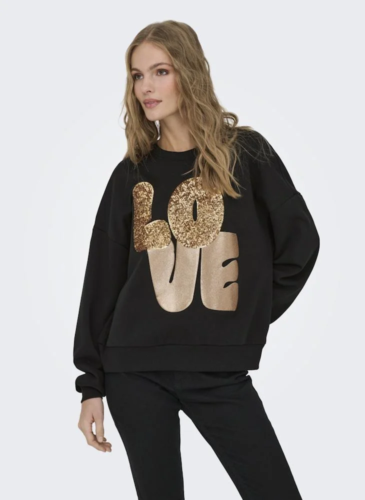 ONLY Onlmacy Long Sleeve Crew Neck Sweatshirt