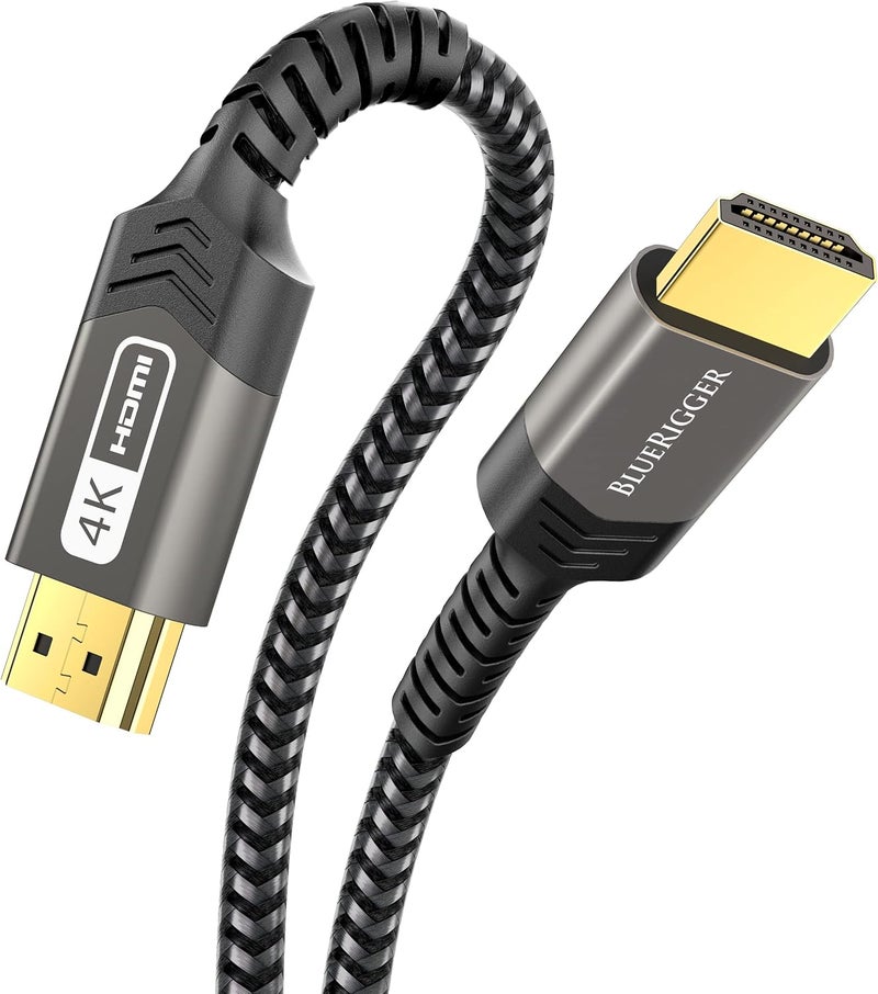 بلو ريجر كابل بلو ريجر المضفر عالي السرعة HDMI مع إيثرنت - يدعم 3D، 4K وإرجاع الصوت [الإصدار الأخير] - 10 أقدام - Image 1