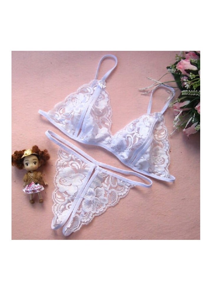 Hanady Elegant Women's Lingerie Nightgown: A Touch of Romance and Luxury for Every Special Night - Lace Material - White Babydoll 