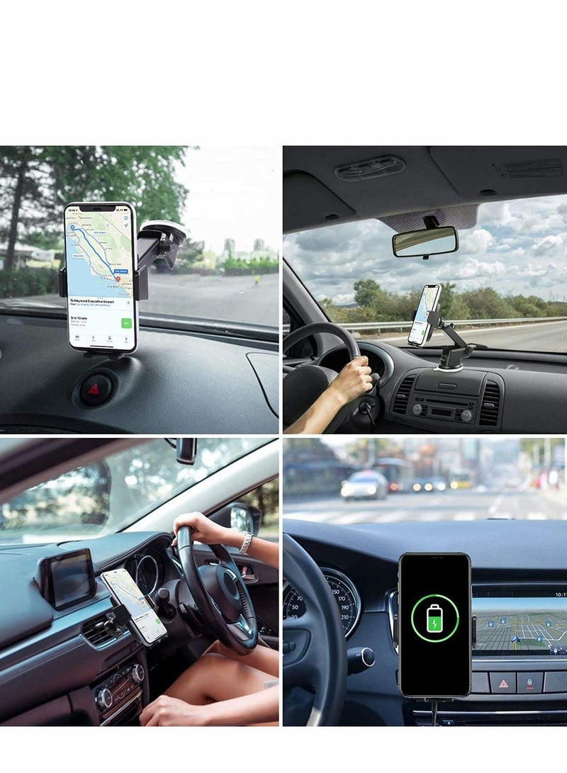 Y&D Wireless Car Charger Qi 15W Fast in Automatic Sensor Phone Holder Vent Mount Dashboard Mount/Cradle Compatible for iPhone 11 12 13 14 Pro Max X XS Plus S20 S21 - Image 3