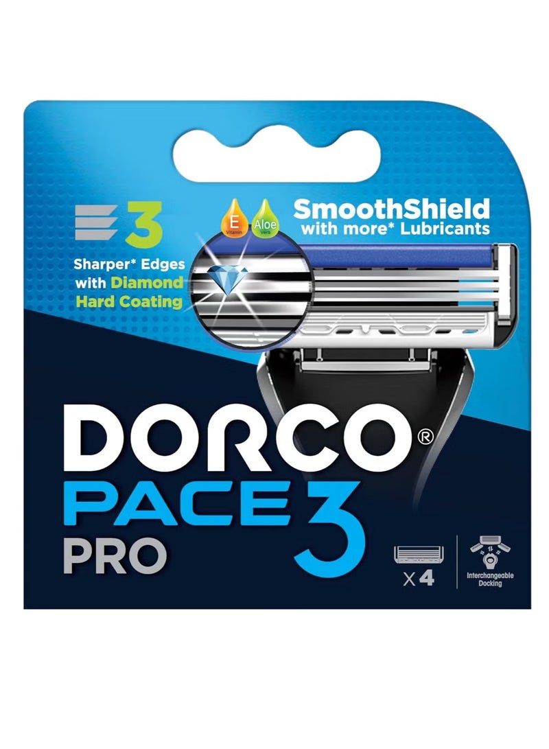 DORCO Pace 3 Pro System Cartridge - 4 pieces