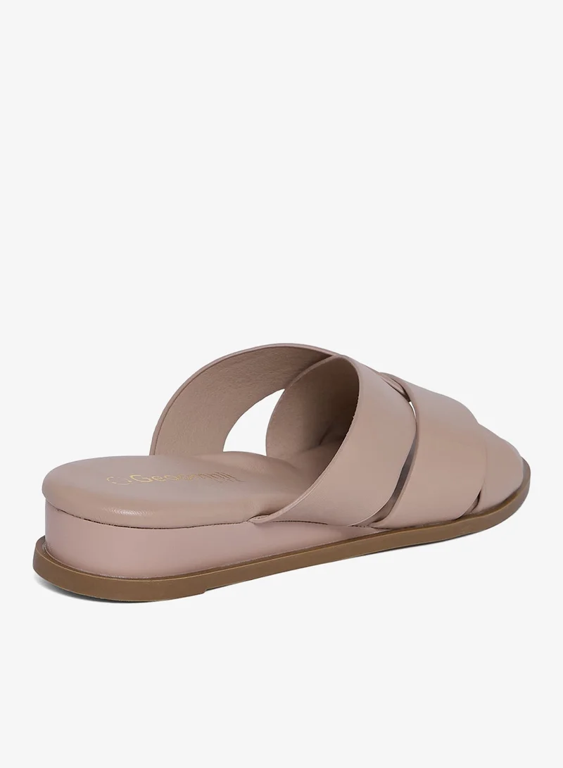 Geoomnii BEIGE Geoomnii Comfort Slide Sandals for Women – Cushioned Slip-On Casual Sandals for Daily Wear, Home, Travel & Walking for Women | Best Price UAE