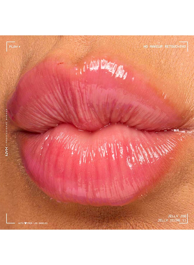 NYX PROFESSIONAL MAKEUP Jelly Job, Full-Bodied Shine Gloss, Lip-Smoothing Shine, Hyper-Glossy Finish, Jelly Icing - Image 4