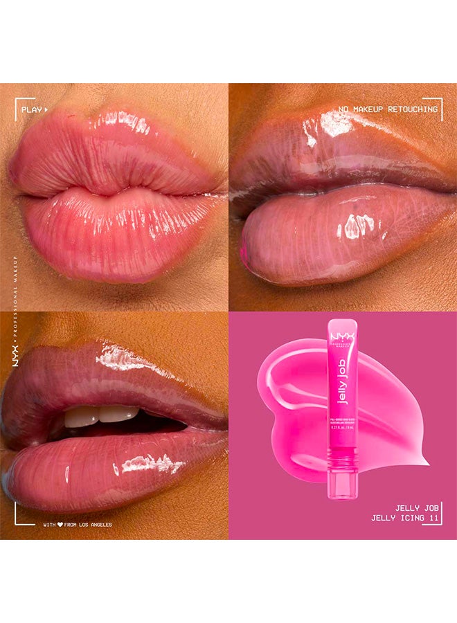 NYX PROFESSIONAL MAKEUP Jelly Job, Full-Bodied Shine Gloss, Lip-Smoothing Shine, Hyper-Glossy Finish, Jelly Icing - Image 2