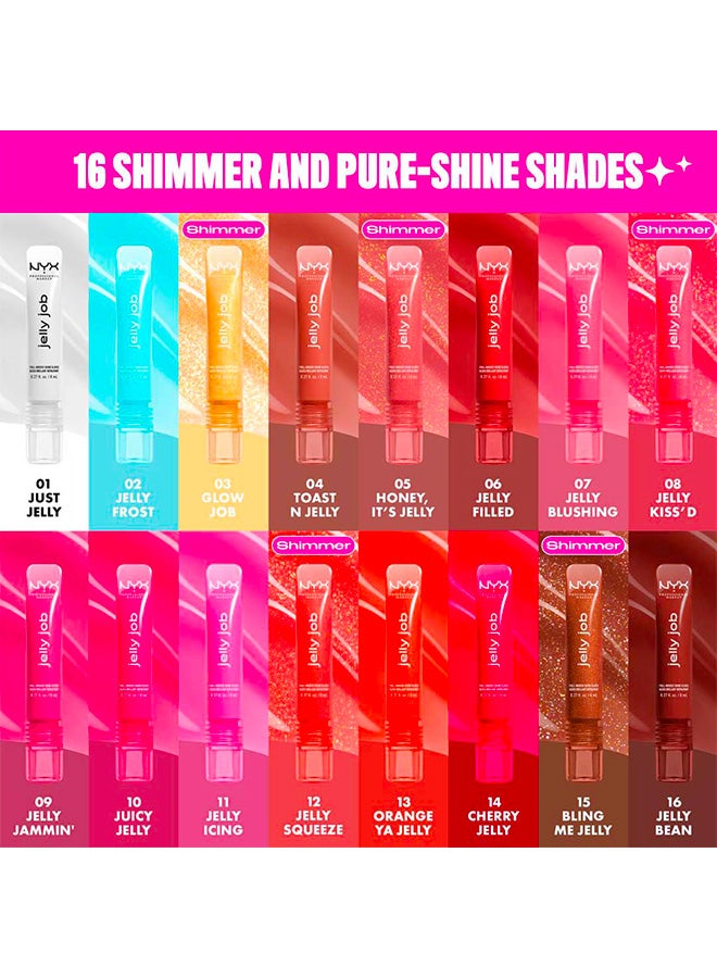 NYX PROFESSIONAL MAKEUP Jelly Job, Full-Bodied Shine Gloss, Lip-Smoothing Shine, Hyper-Glossy Finish, Jelly Icing - Image 5