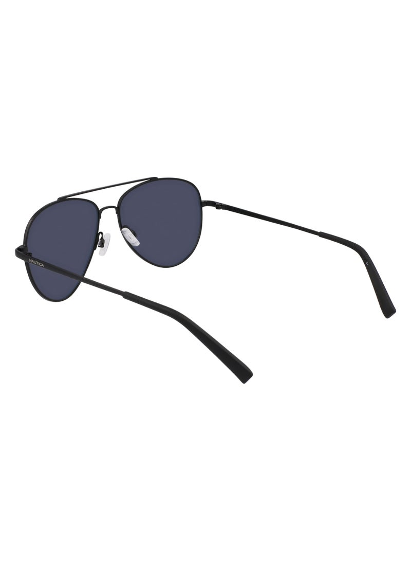 NAUTICA Men's UV Protection Aviator Shape Metal Sunglasses N101SP-005-5815 - Lens Size: 58 - Matte Black - Image 5