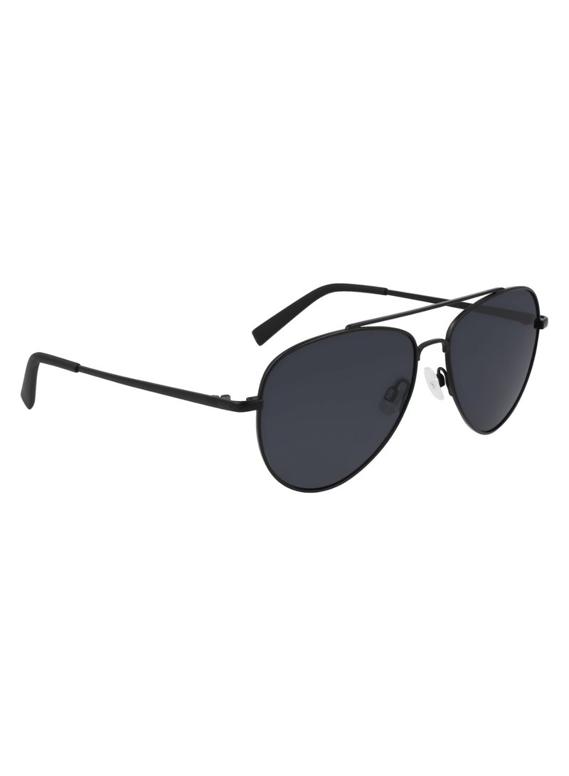 NAUTICA Men's UV Protection Aviator Shape Metal Sunglasses N101SP-005-5815 - Lens Size: 58 - Matte Black - Image 3