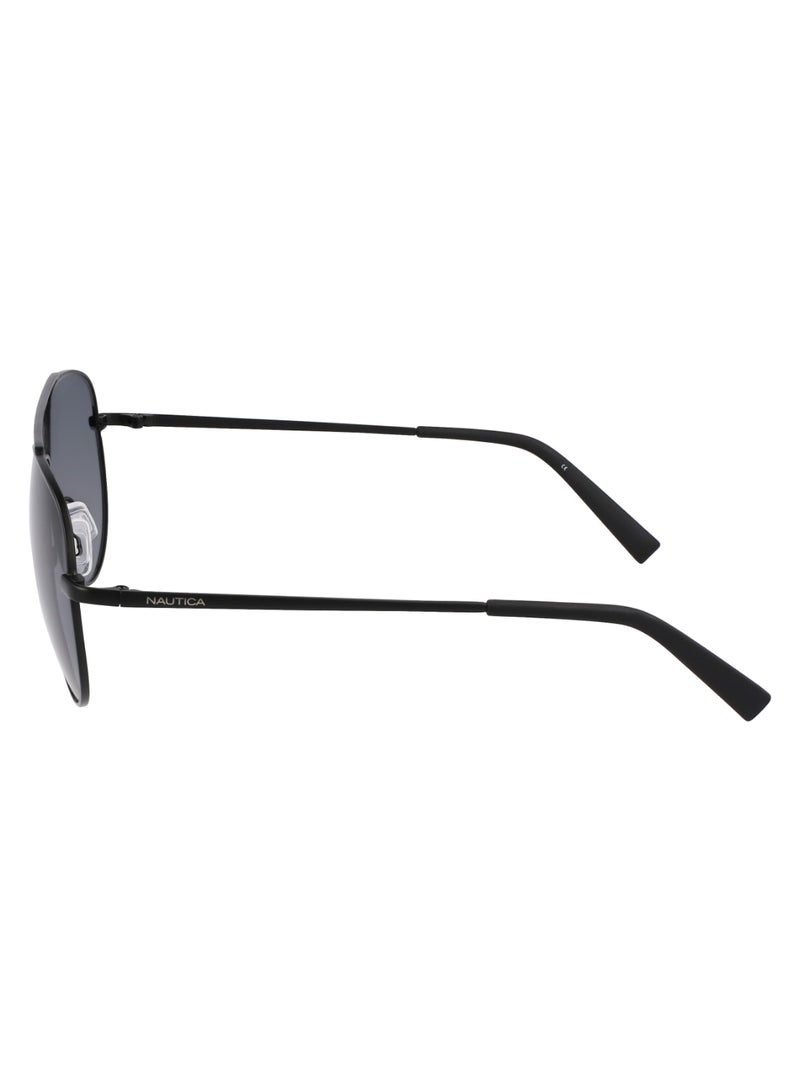 NAUTICA Men's UV Protection Aviator Shape Metal Sunglasses N101SP-005-5815 - Lens Size: 58 - Matte Black - Image 4