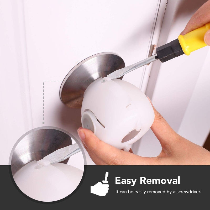 EUDEMON 6 Pack Baby Safety Door Knob Covers Door Knob Locks - Image 5