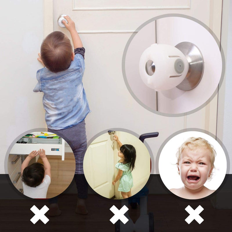 EUDEMON 6 Pack Baby Safety Door Knob Covers Door Knob Locks - Image 3