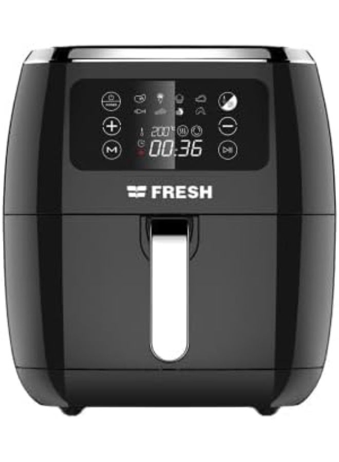 Fresh Digital Oil-free Pan (Black, AFF1800B, 5.5L, 1800W - Image 1