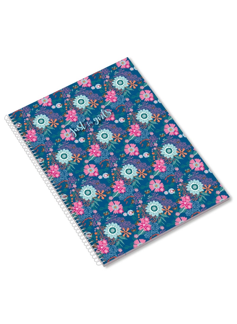 Ambar 1-Piece A4 Size Spiral Notebook Single Lined Ruling Assorted Designs - Image 1
