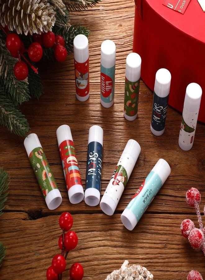 Qunclay 30 Pcs Christmas Lip Balms Bulk Honey Mint Lemon Coconut Vanilla Flavor Lip Balms Christmas Party Gift Thank You Gifts Stocking Stuffer for Coworker Staff Employee - Image 4