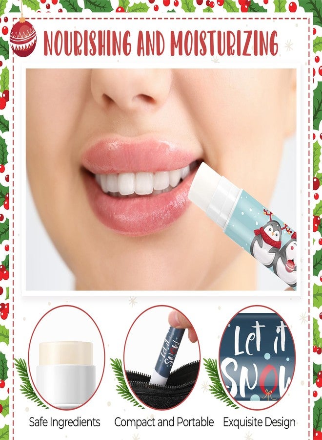 Qunclay 30 Pcs Christmas Lip Balms Bulk Honey Mint Lemon Coconut Vanilla Flavor Lip Balms Christmas Party Gift Thank You Gifts Stocking Stuffer for Coworker Staff Employee - Image 3