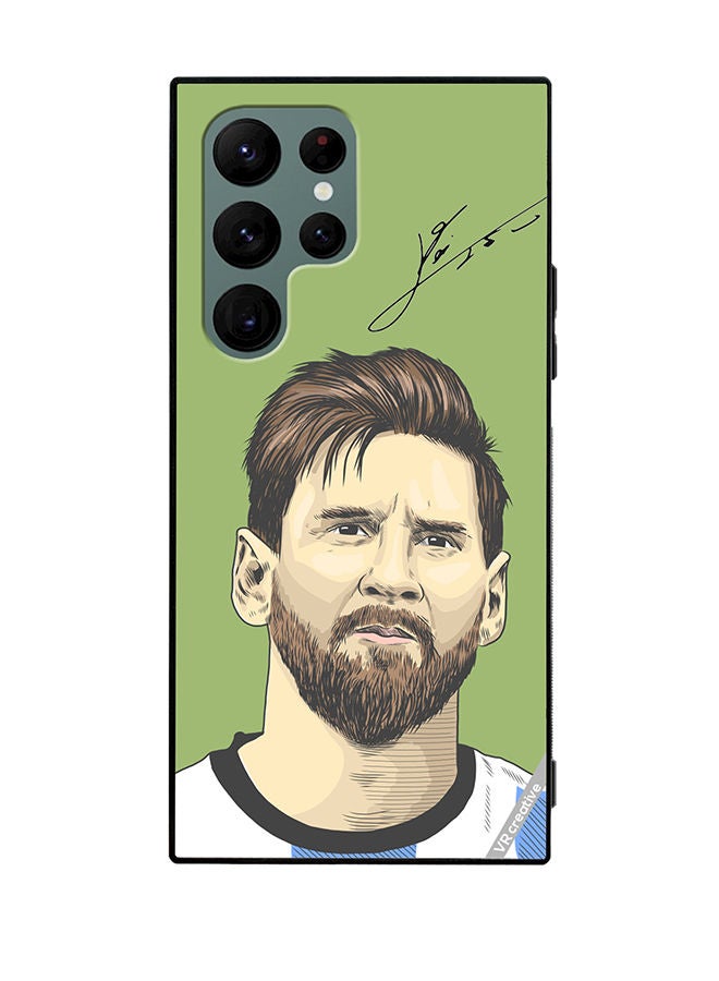VR CREATIVE Protective Case Cover For Samsung Galaxy S22 Ultra 5G Lionel Messi, An Argentine Design Multicolour - Image 1