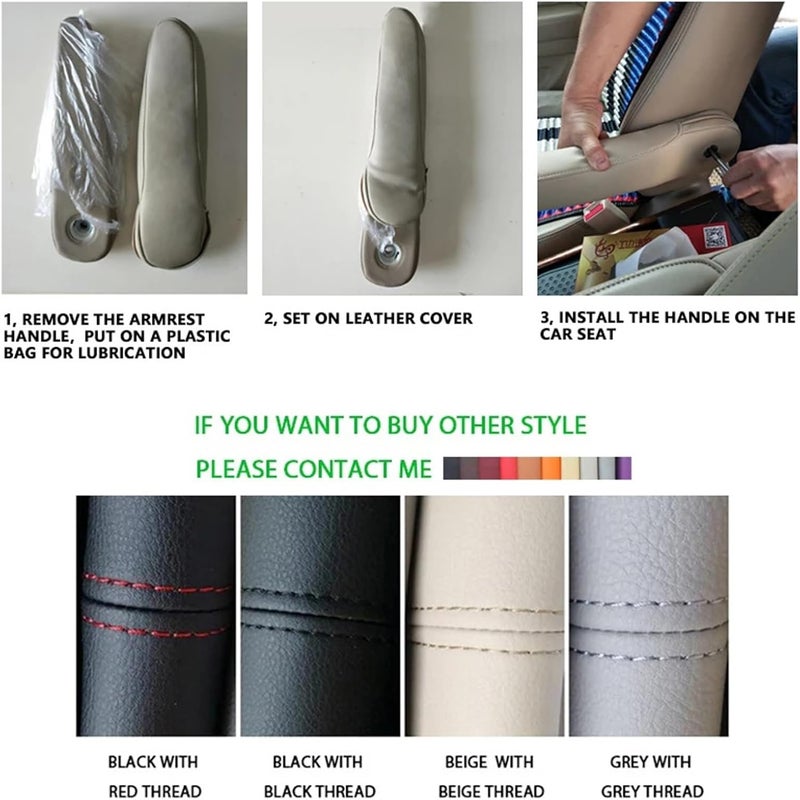 QASULER Car Door Handle Armrest Cover for CR-V 2007-2009 - Image 3