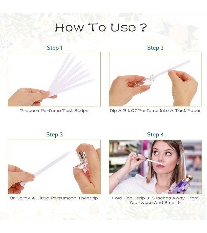400pcs Perfume Test Strips Pointed Tip Disposable Fragrance Test Papers for Perfumes Essential Oils Aromatherapy - Image 4