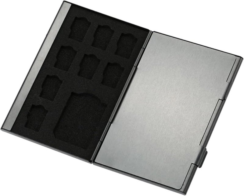 12 in 1 Aluminum Memory Card Storage Case - Large Capacity for SD & TF Cards - Portable and Durable Wallet(Red) - Image 4