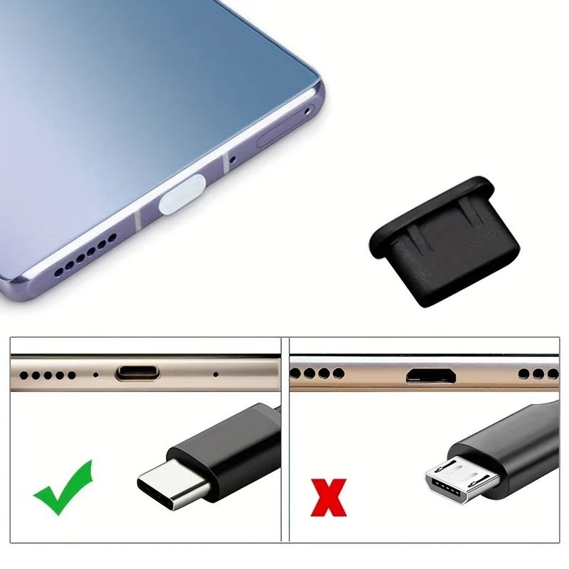 14 White Type C Dust Plugs 14pcs Port Protector for Phones Tablets - Image 5