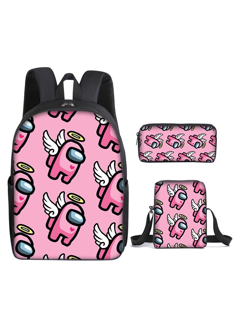 Among Us Backpack For Primary And Secondary School Students Three-Piece Set 29*16*42cm