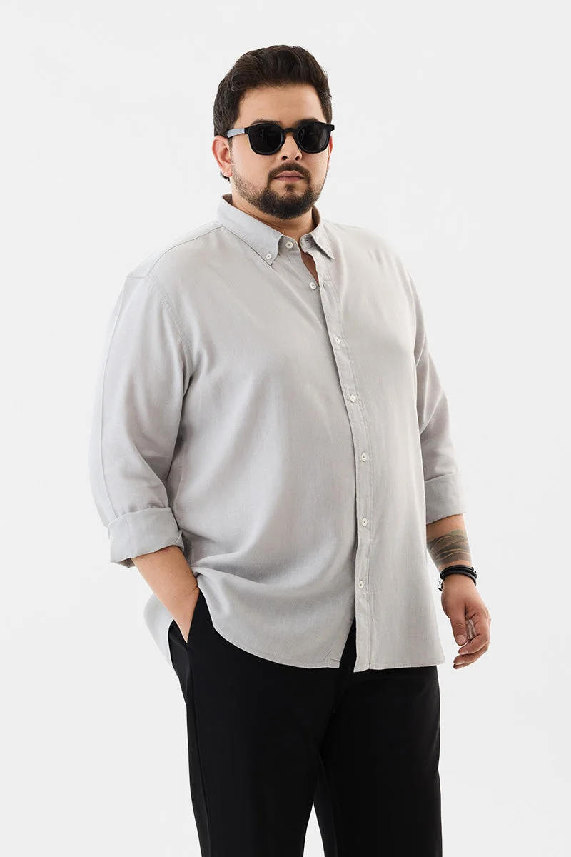 SNITCH Linen Blend Plus Size Shirt