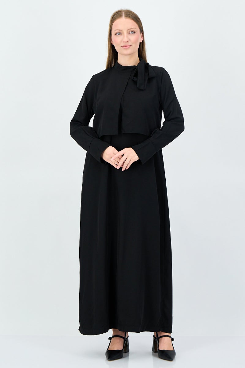 trendyol Women Solid Maxi Dress, Black - Image 1