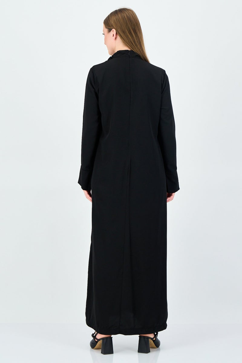 trendyol Women Solid Maxi Dress, Black - Image 2